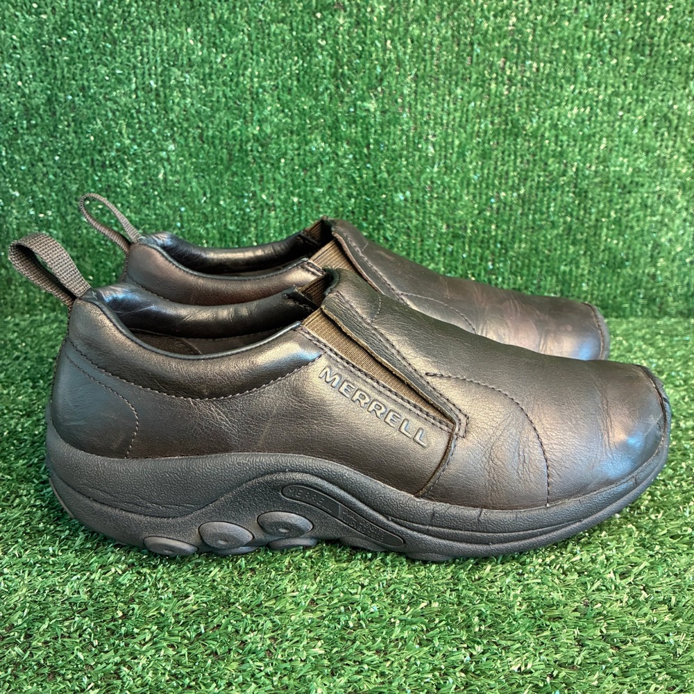 Merrell Jungle Moc Leather Slip On Comfort Casual Walking Shoe Brown Mens Size 8